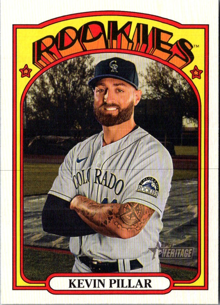 2021 Topps Heritage Red Kevin Pillar