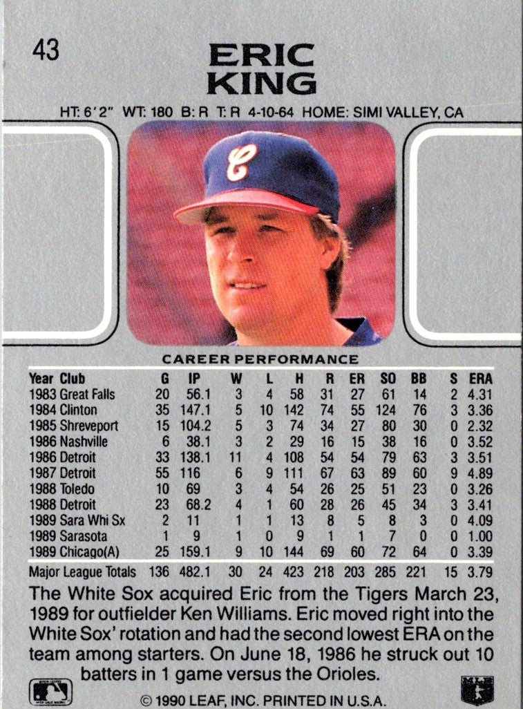 1990 Leaf Eric King