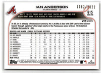 2022 Topps Gold Ian Anderson #615 1082/2022