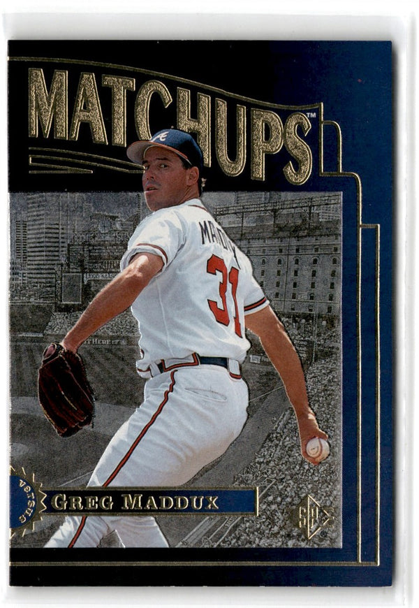 1996 SP Marquee Matchups Blue Greg Maddux #MM10