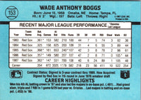 1988 Donruss Boston Red Sox Team Collection Wade Boggs #153