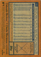 2022 Topps Archives Charlie Blackmon #111