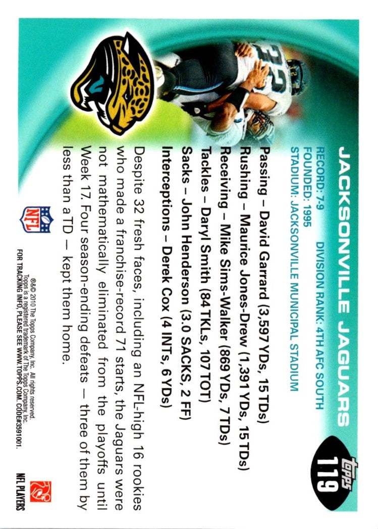 2010 Topps Jacksonville Jaguars