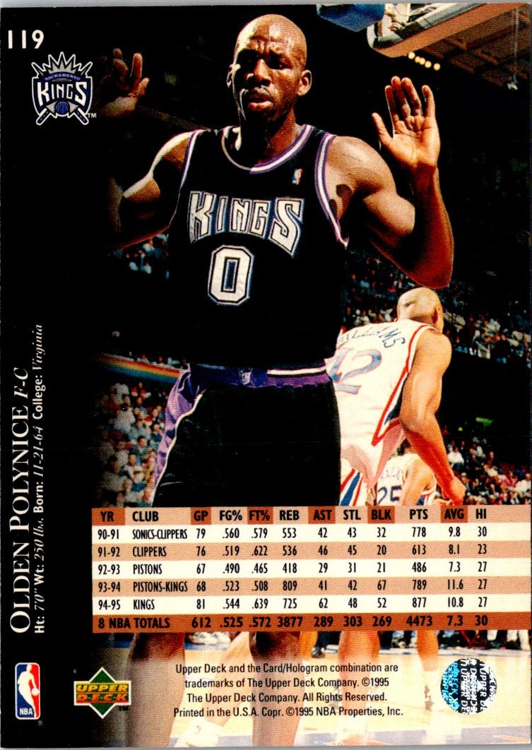 1995 Upper Deck Electric Court Olden Polynice