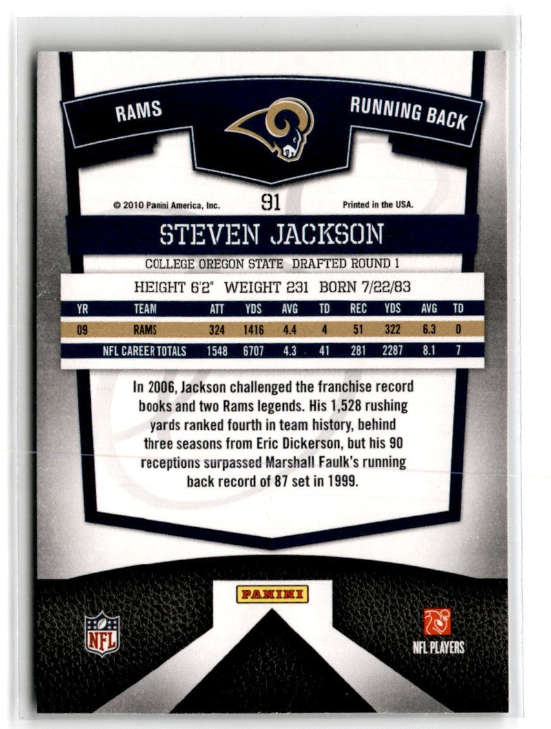 2010 Donruss Elite Steven Jackson