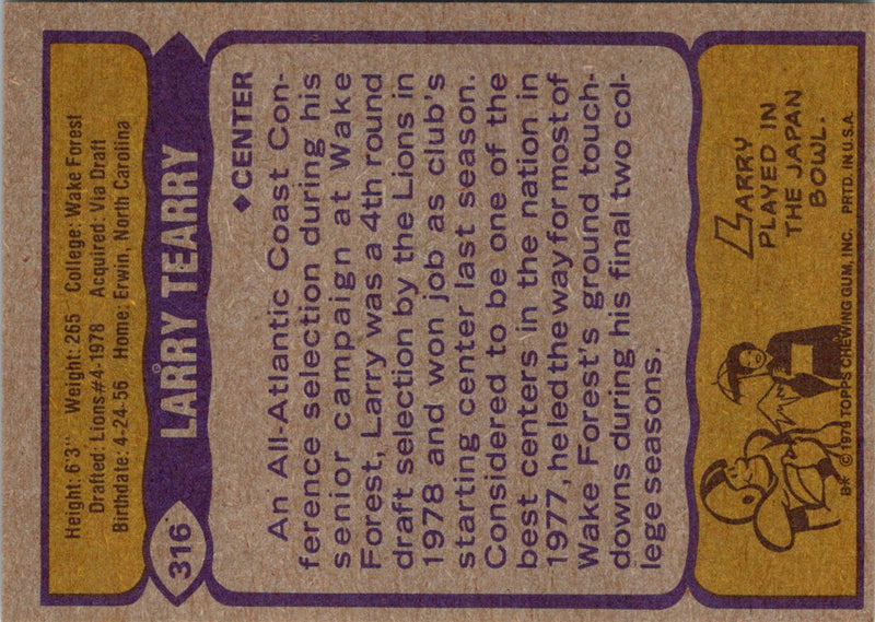 1979 Topps Larry Tearry