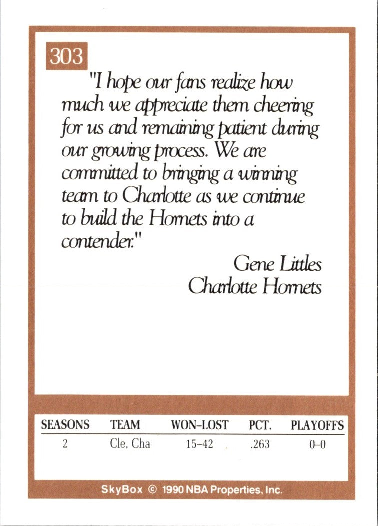 1990 SkyBox Gene Littles