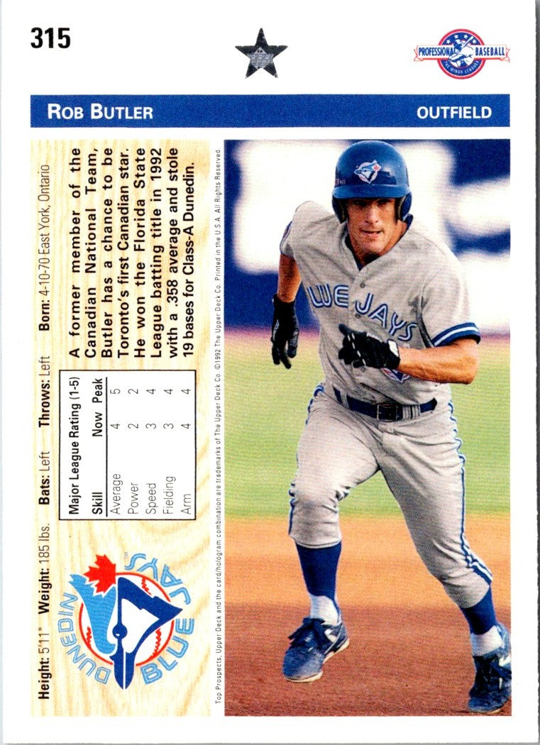 1992 Upper Deck Minors Rob Butler