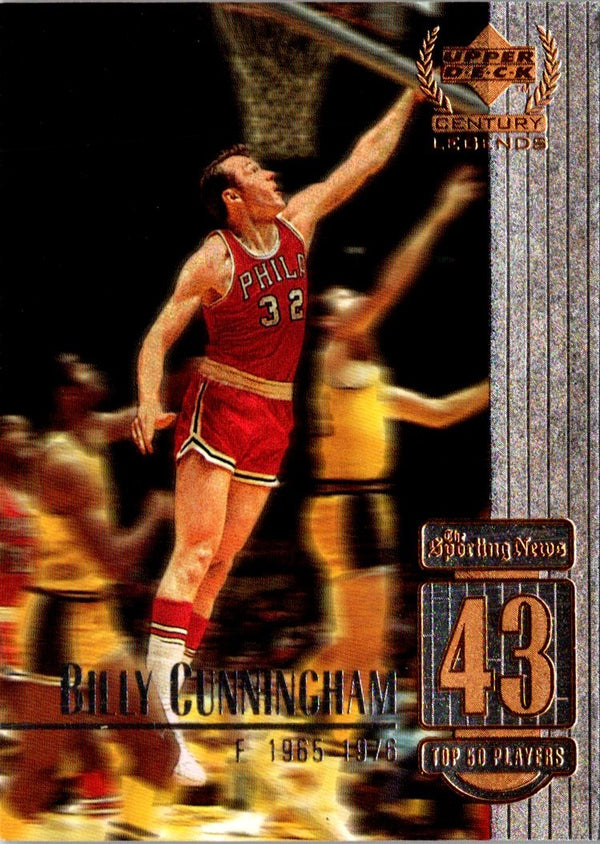 1999 Upper Deck Century Legends Billy Cunningham #43