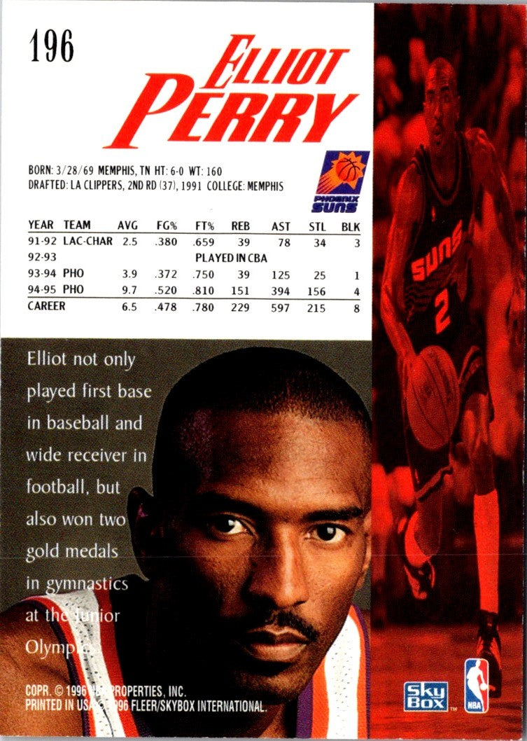 1995 SkyBox Premium Elliot Perry