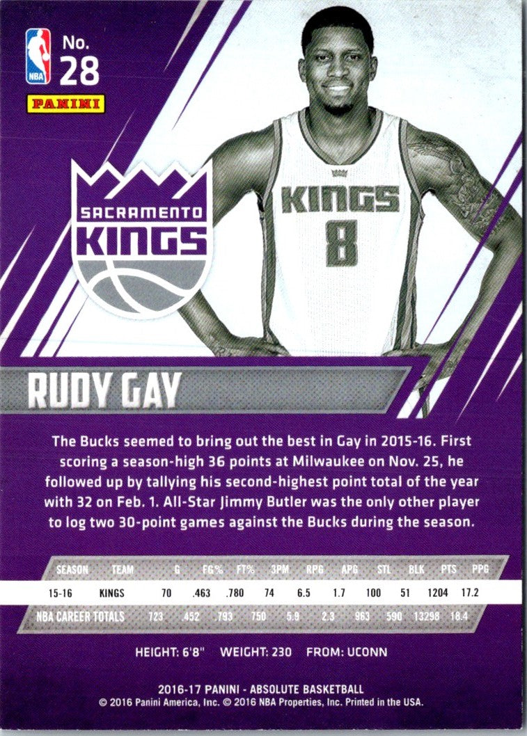 2016 Panini Absolute Rudy Gay