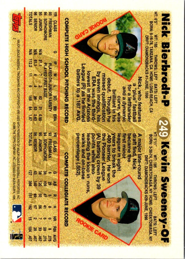 1997 Topps Nick Bierbrodt/Kevin Sweeney