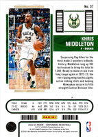 2022 Panini Contenders Game Ticket Green Khris Middleton #37