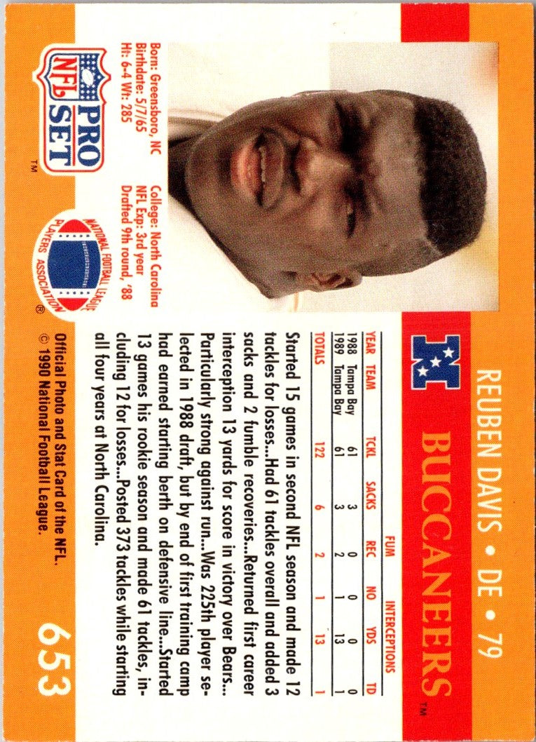 1990 Pro Set Reuben Davis