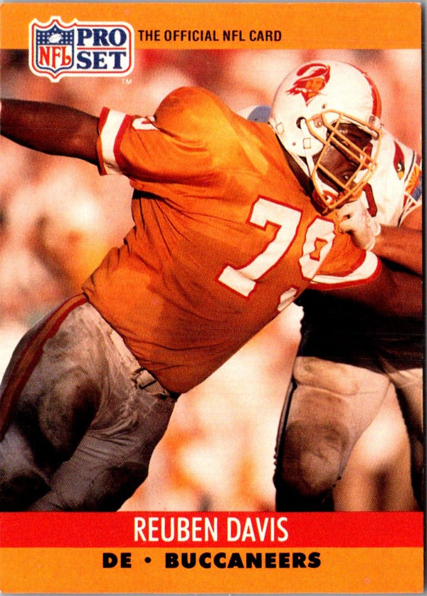 1990 Pro Set Reuben Davis #653 Rookie