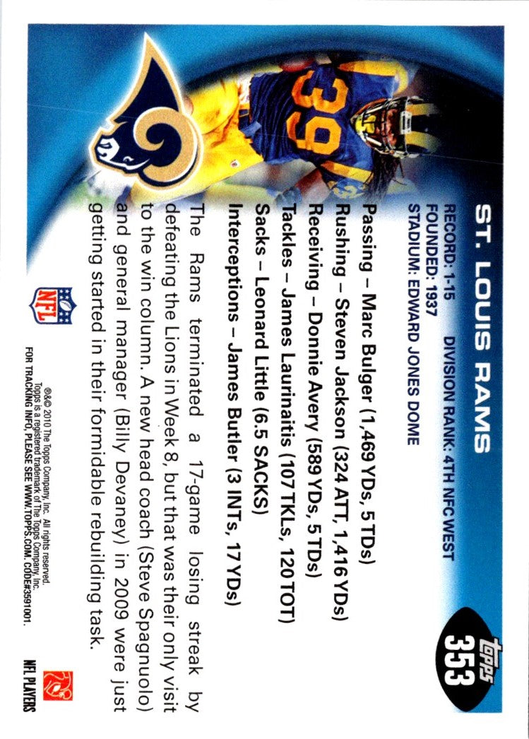 2010 Topps St. Louis Rams