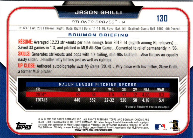 2015 Bowman Chrome Jason Grilli