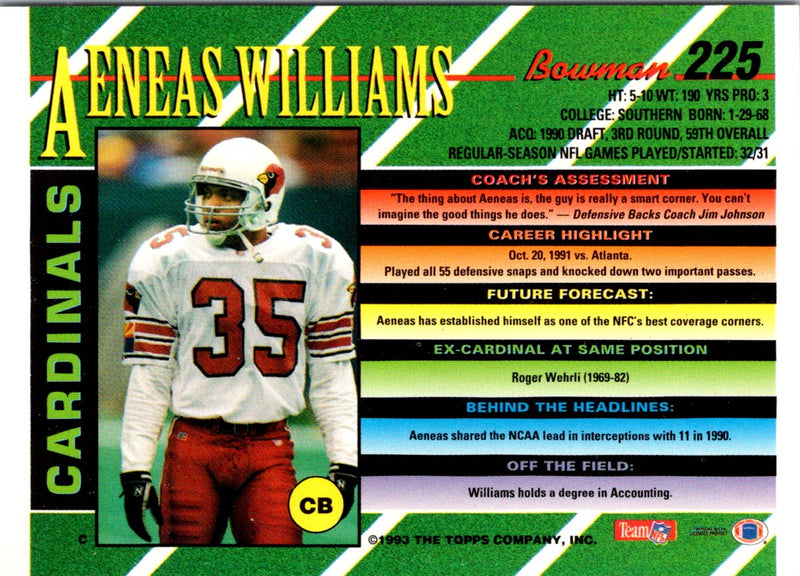 1993 Bowman Aeneas Williams