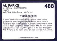 1989 Collegiate Collection Auburn Coke 580 Al Parks #488