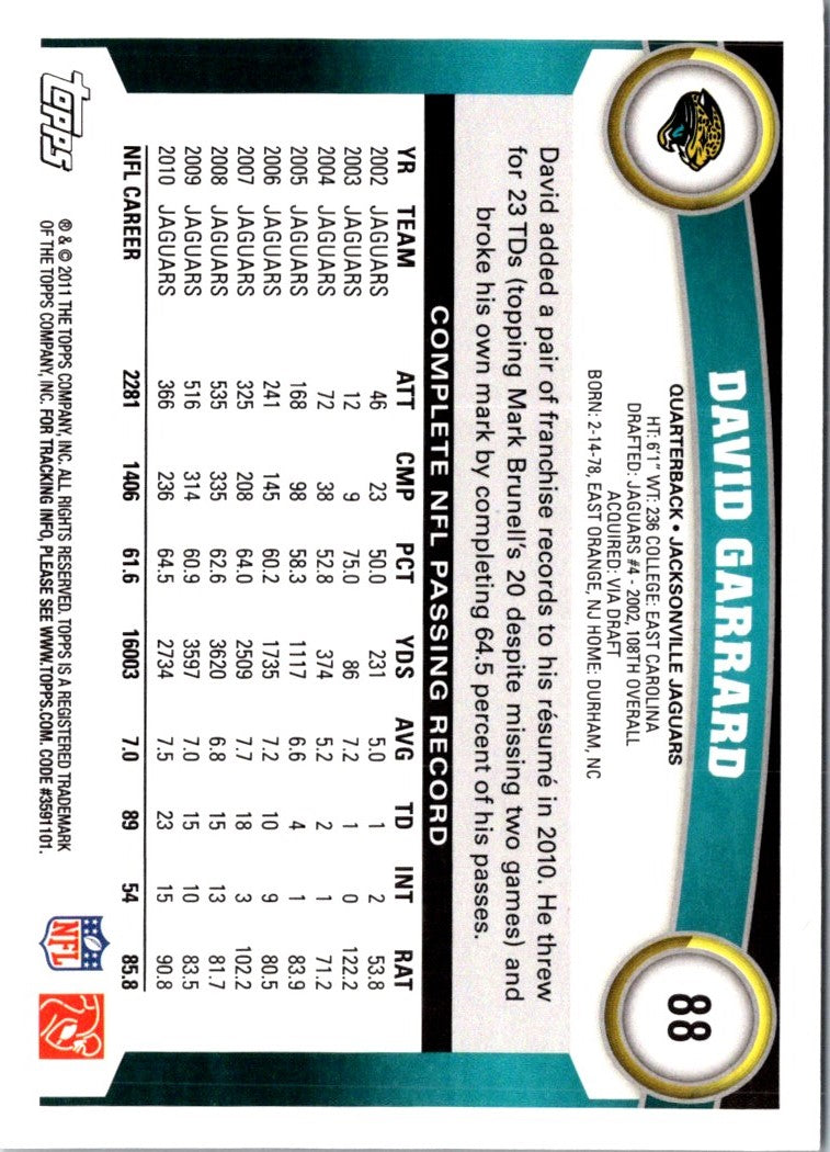 2011 Topps David Garrard