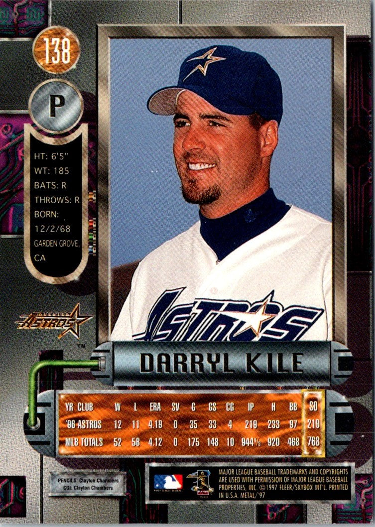 1997 Metal Universe Darryl Kile