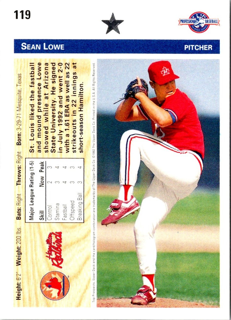 1992 Upper Deck Minors Sean Lowe