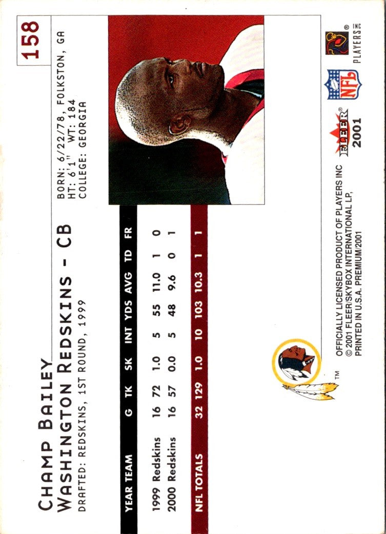 2001 Fleer Premium Champ Bailey