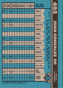 1990 Bowman Juan Gonzalez