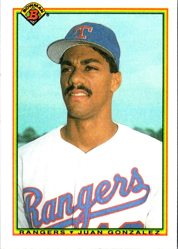 1990 Bowman Juan Gonzalez #492 Rookie