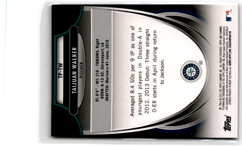 2013 Bowman Platinum Top Prospects Taijuan Walker