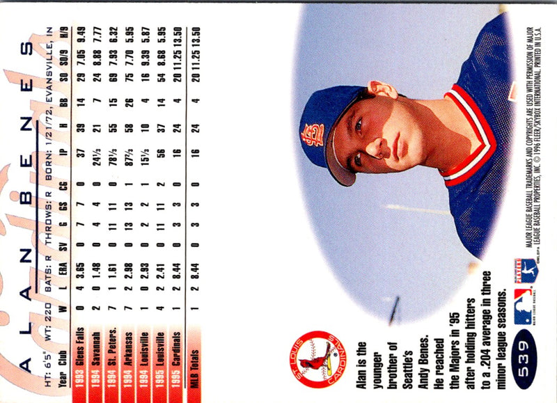 1996 Fleer Alan Benes