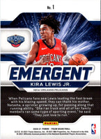 2020 Panini Prizm Emergent Kira Lewis Jr. #1