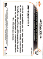 2022 Finest Jeremy Pena #9 Rookie