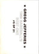 1989 Baseball's Best One (unlicensed) Gregg Jefferies