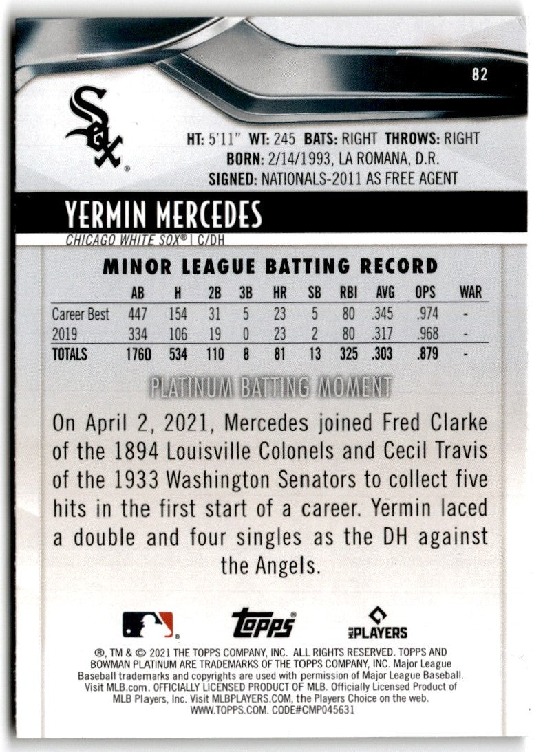 2021 Bowman Platinum Yermin Mercedes