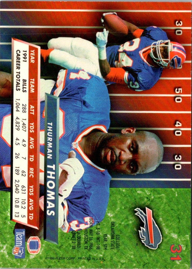 1991 Action Packed All-Madden Thurman Thomas