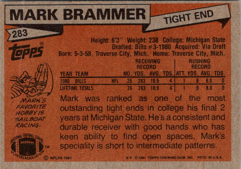 1981 Topps Mark Brammer