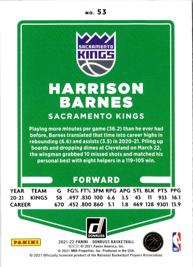 2021 Donruss Harrison Barnes