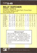 1986 Fleer Update Billy Hatcher