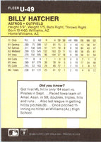 1986 Fleer Update Billy Hatcher #U-49