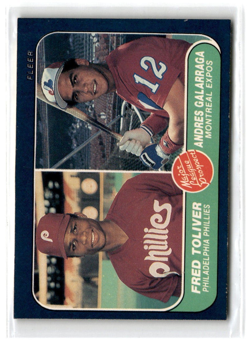 1986 Fleer Fred Toliver/Andres Galarraga