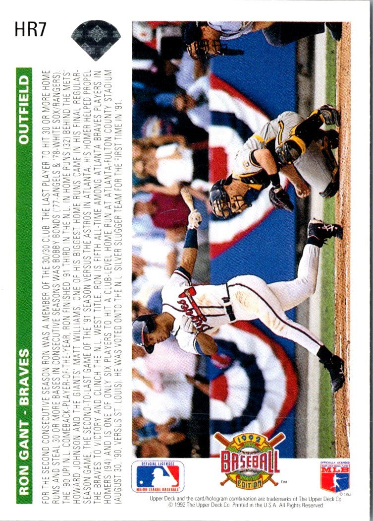 1992 Upper Deck Home Run Heroes Ron Gant