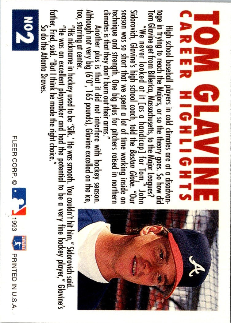 1993 Fleer Tom Glavine Career Highlights Tom Glavine