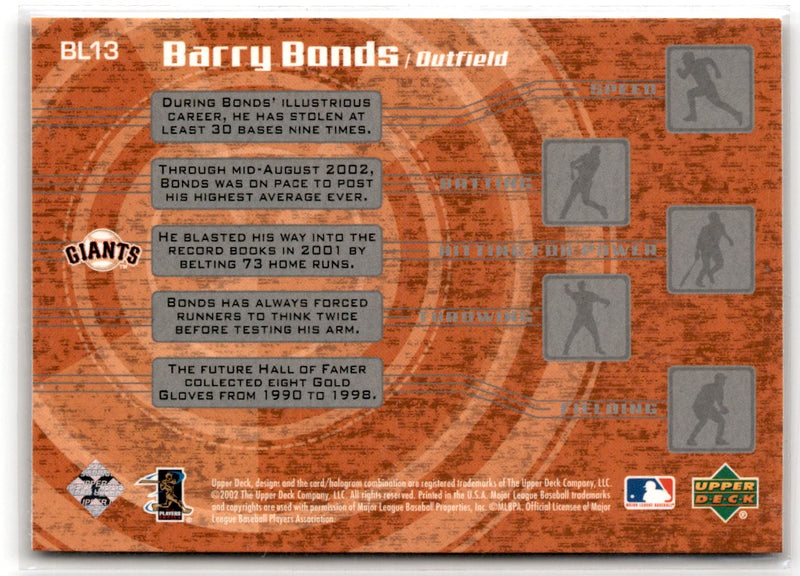 2003 Upper Deck Big League Breakdown Barry Bonds