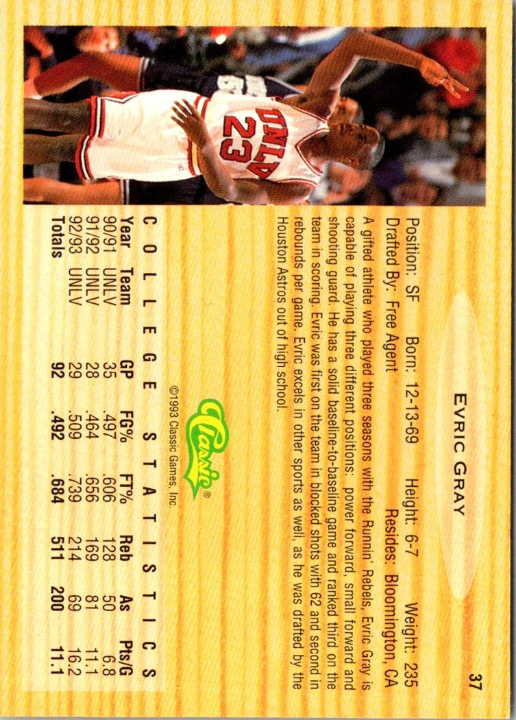 1993 Classic Draft Picks Gold Evric Gray