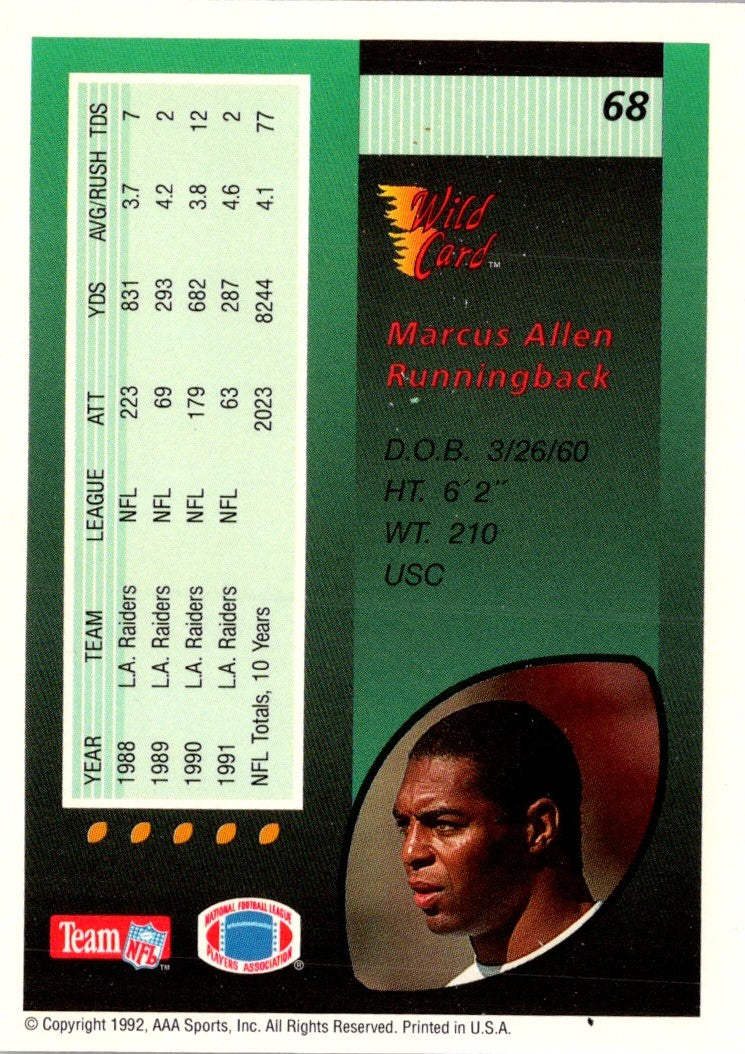 1992 Wild Card Marcus Allen