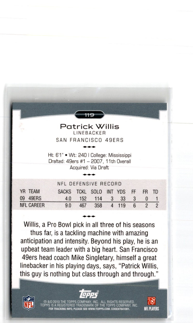 2010 Topps Platinum Patrick Willis