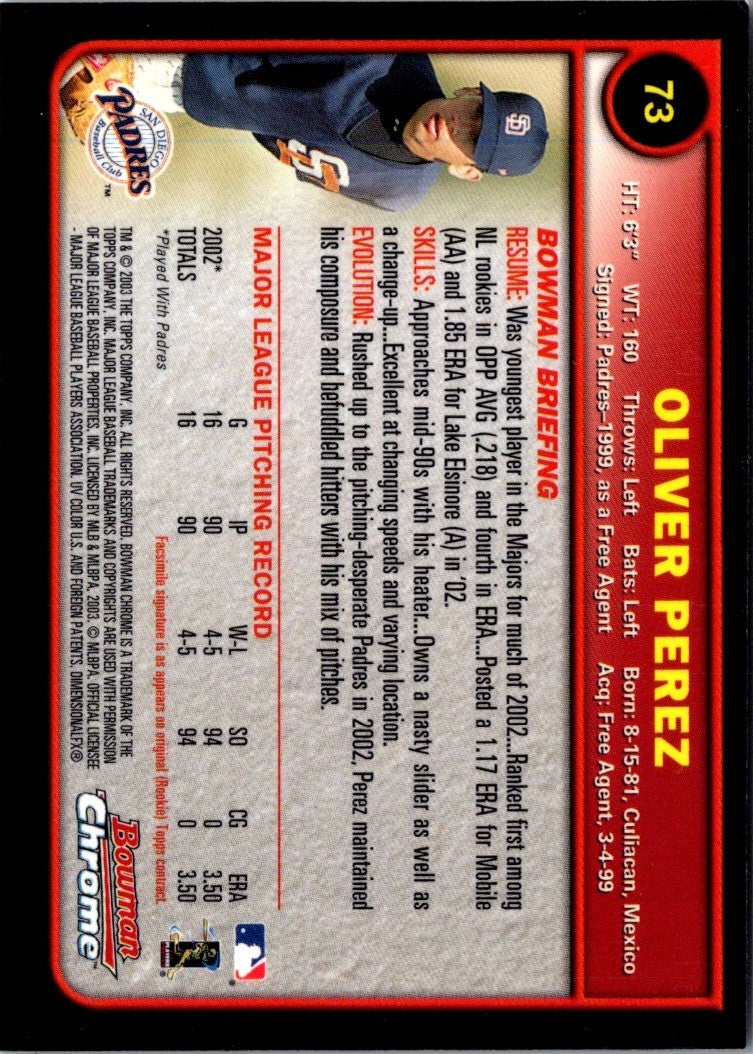 2003 Bowman Oliver Perez