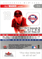 2004 Fleer Authentix Billy Wagner #59