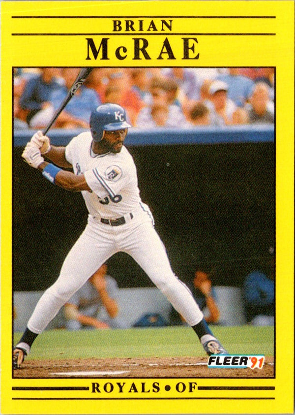 1991 Fleer Brian McRae #563 Rookie